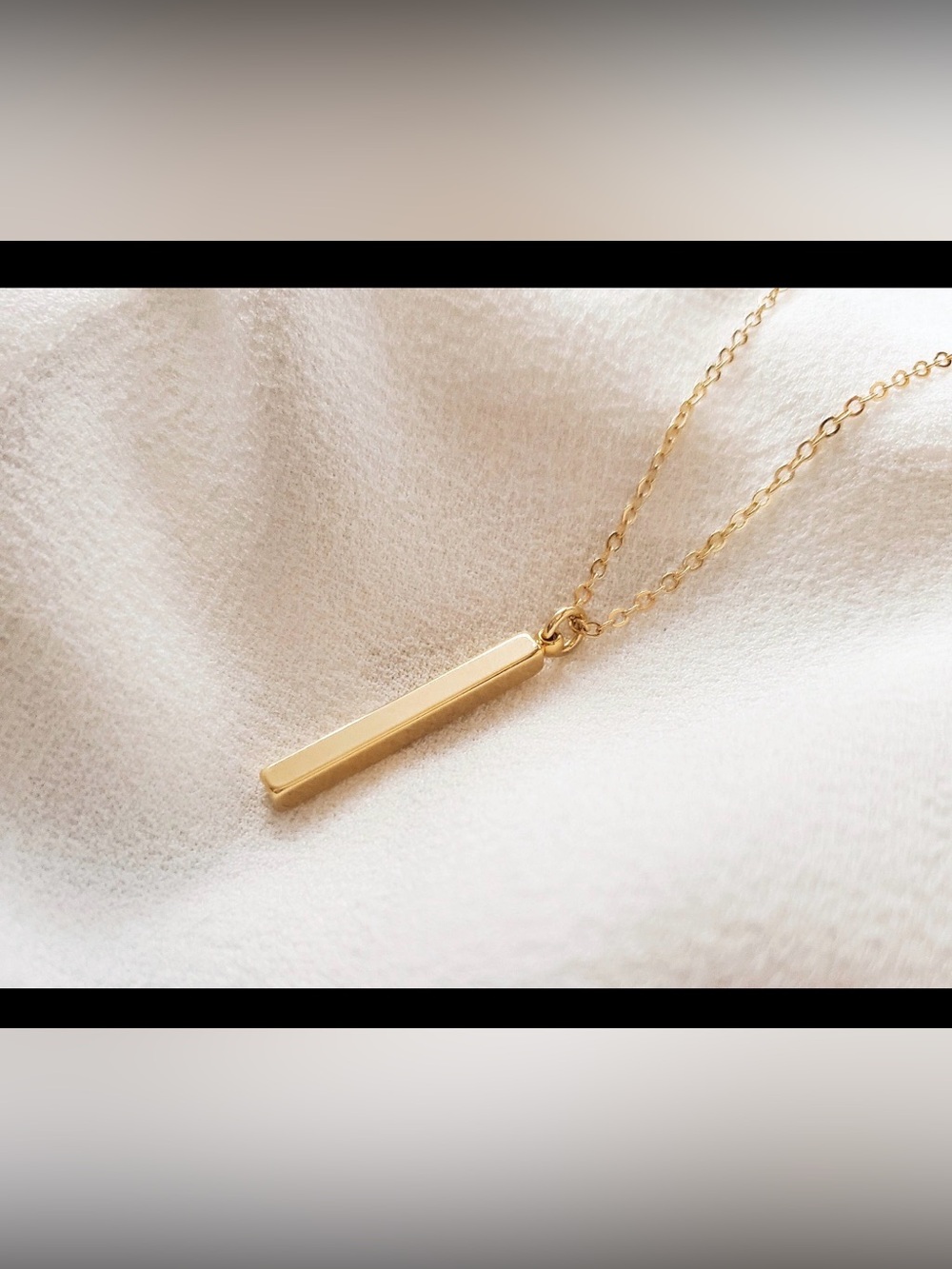 Plunder Gold Vertical Bar Pendant Necklace - Women Jewelry